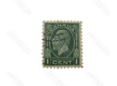 canadian stamp isolated