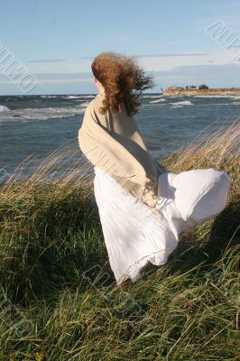 windy  young lady