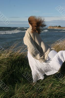 windy  young lady