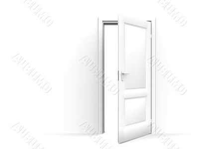 opened door