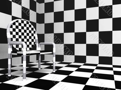 Checkered modern chair