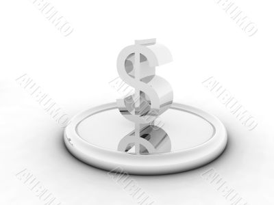 silvery character of dollar