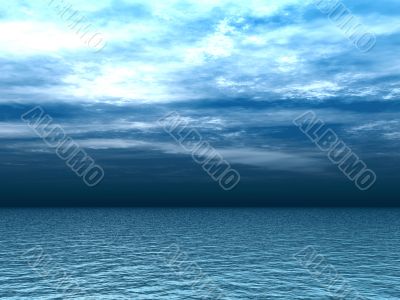 thunderclouds and waves