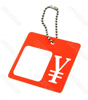 price tag with Japanese yen