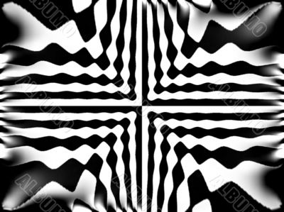 crazy black and white waves