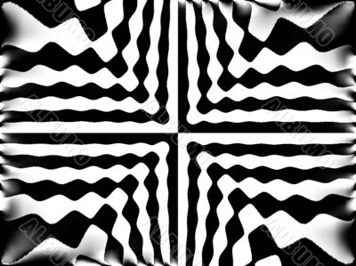 wavy black and white symmetry pattern