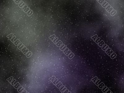 faint gas nebula with starfield