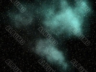 green space gas with starfield