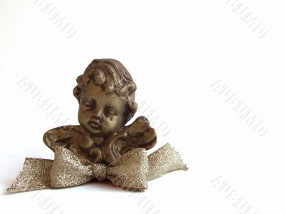 Golden Cherub with Bow