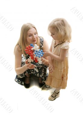 play with  mother