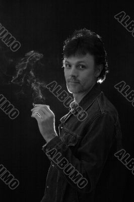 man with cigarette