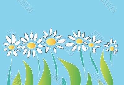Abstraction background with flowers