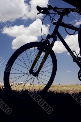 silhouette of bicycle