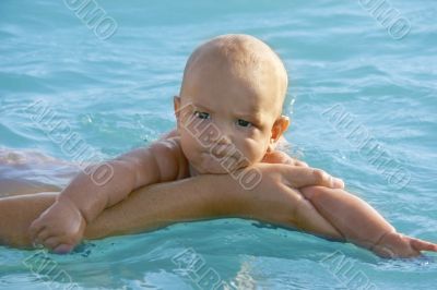 swimming baby