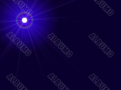 glowing moon and large moon beams
