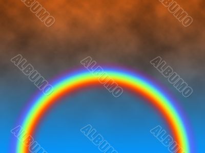 rainbow against indecisive sky