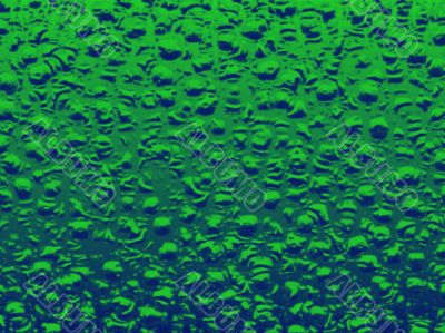 green and blue embossed