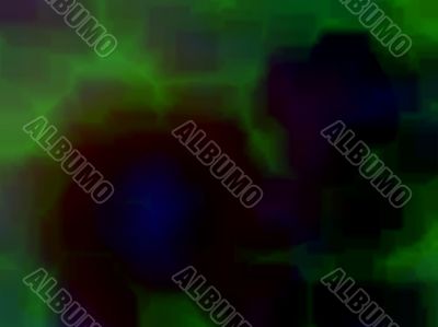 green and blue fog