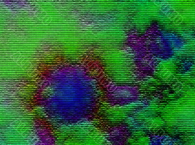 tiled green and blue
