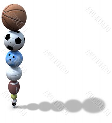 Sports Ball Stack Background