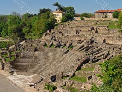 ancient rome arena. lyon. france