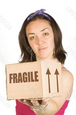 box and girl - moving