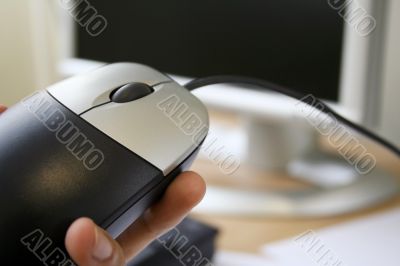 modern technology - mouse and monitor