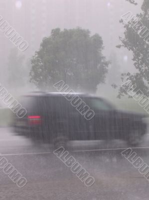 Rain in the city