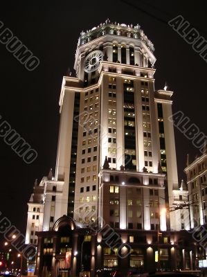 High-rise at night