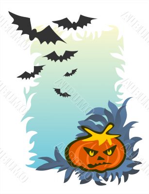 Pumpkin and bats