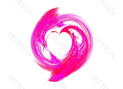 heart and fuscia pink