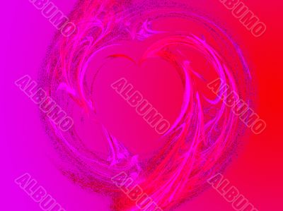 pink and scarlet heart