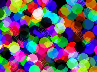 distant points of coloured light