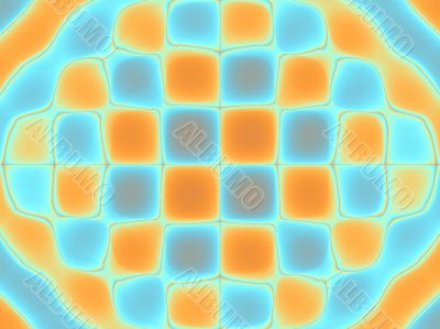 blue and orange abstract