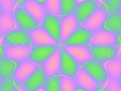 green and pinkl petal abstract