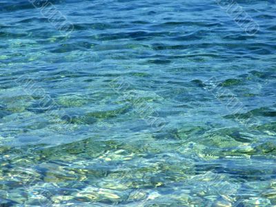 Blue surface of sea water