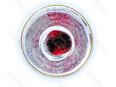 Cherry with bubbles
