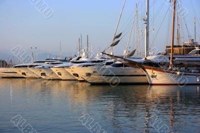 Yachts in port