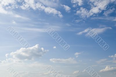 fleecy clouds
