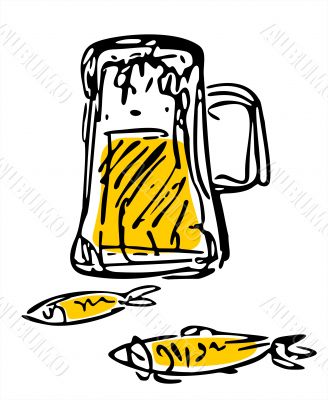 Beer and fish