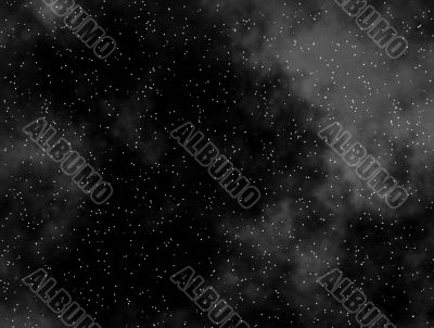 starfield and plasma clouds