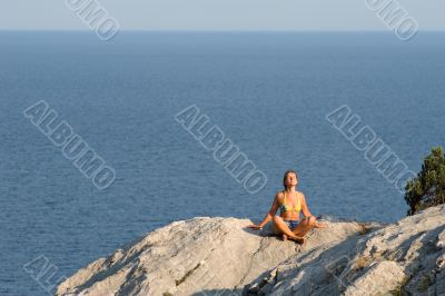 meditation above the sea