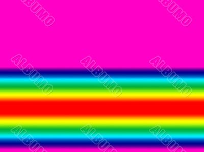 pink and rainbow