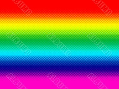 rainbow colours light through lensed glass