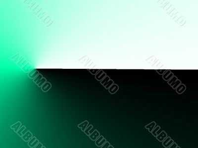 green abstract shape