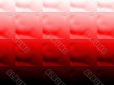 through red tiled glass