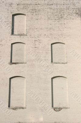 Textured Abstract Old White Brick Wall