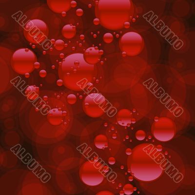 Abstract Red Bubbles Background