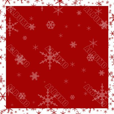 Red Snowflake Background