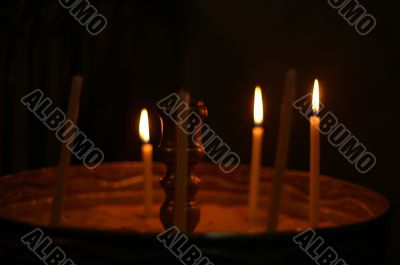 Candles in a church
